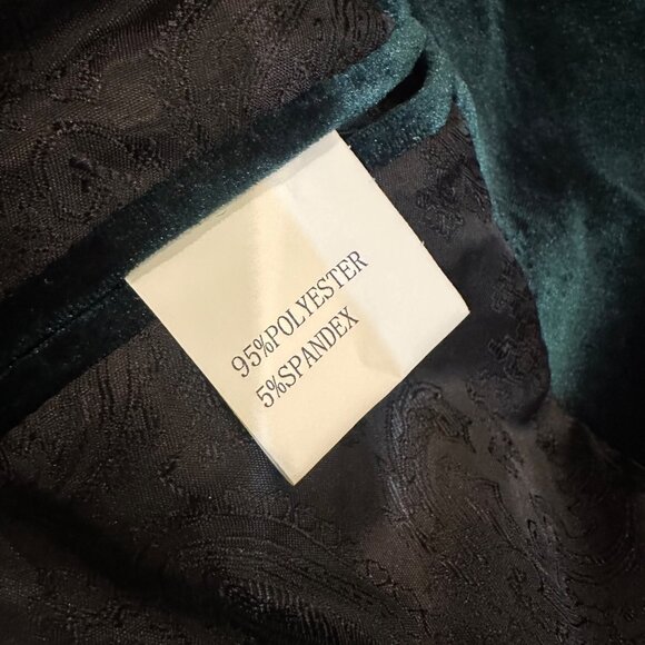 COOFANDY MENS MEDIUM GREEN VELVET BLAZER NWOT CHRISTMAS HOMECOMING - Picture 9 of 11